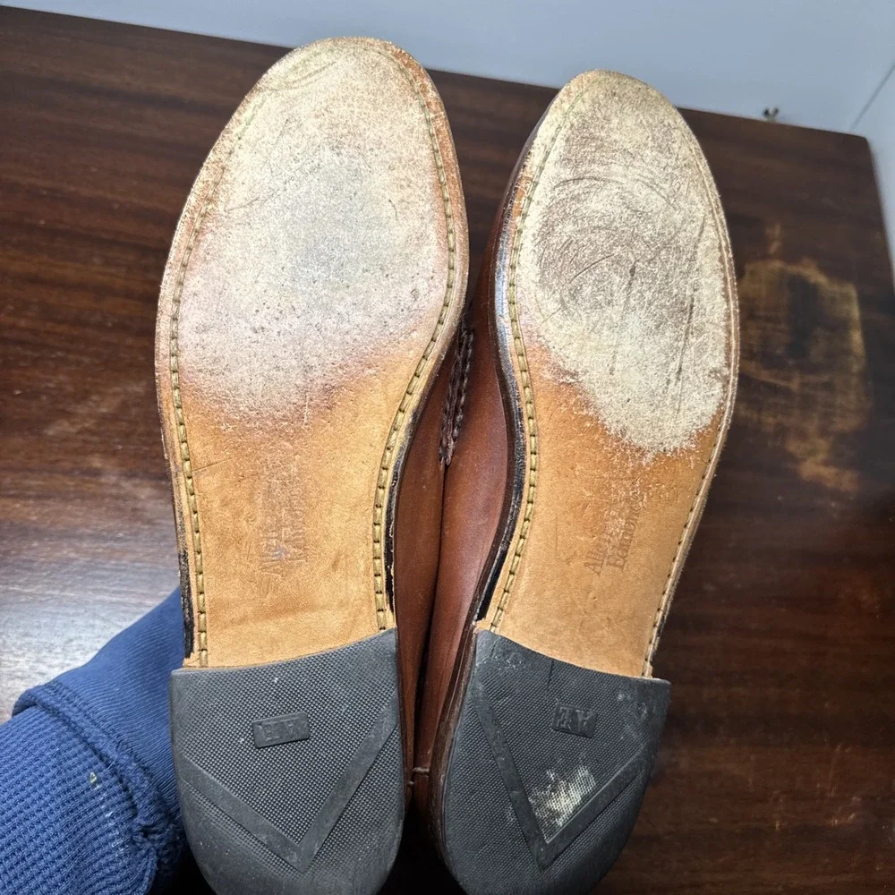 Allen Edmonds Maxfield Tassel Loafers Brown Sz 9.5 B Leather Office formal